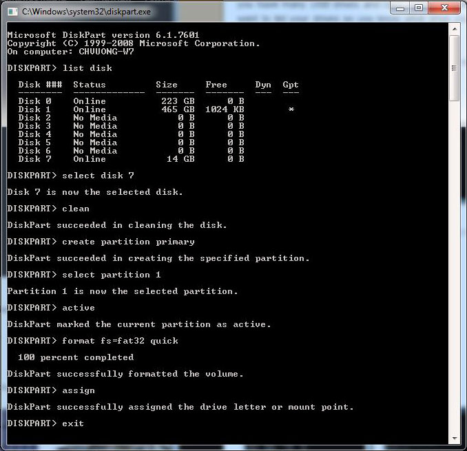 Zealot Forbedre region Create Bootable USB Flash Drive With DiskPart Command-Line Utility – Chanh  Vuong